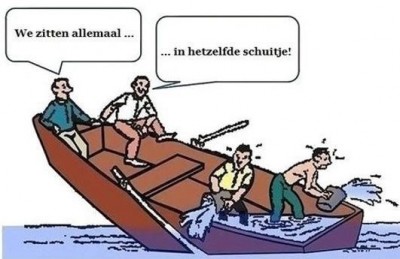 We zitten allemaal in hetzelfde schuitje.